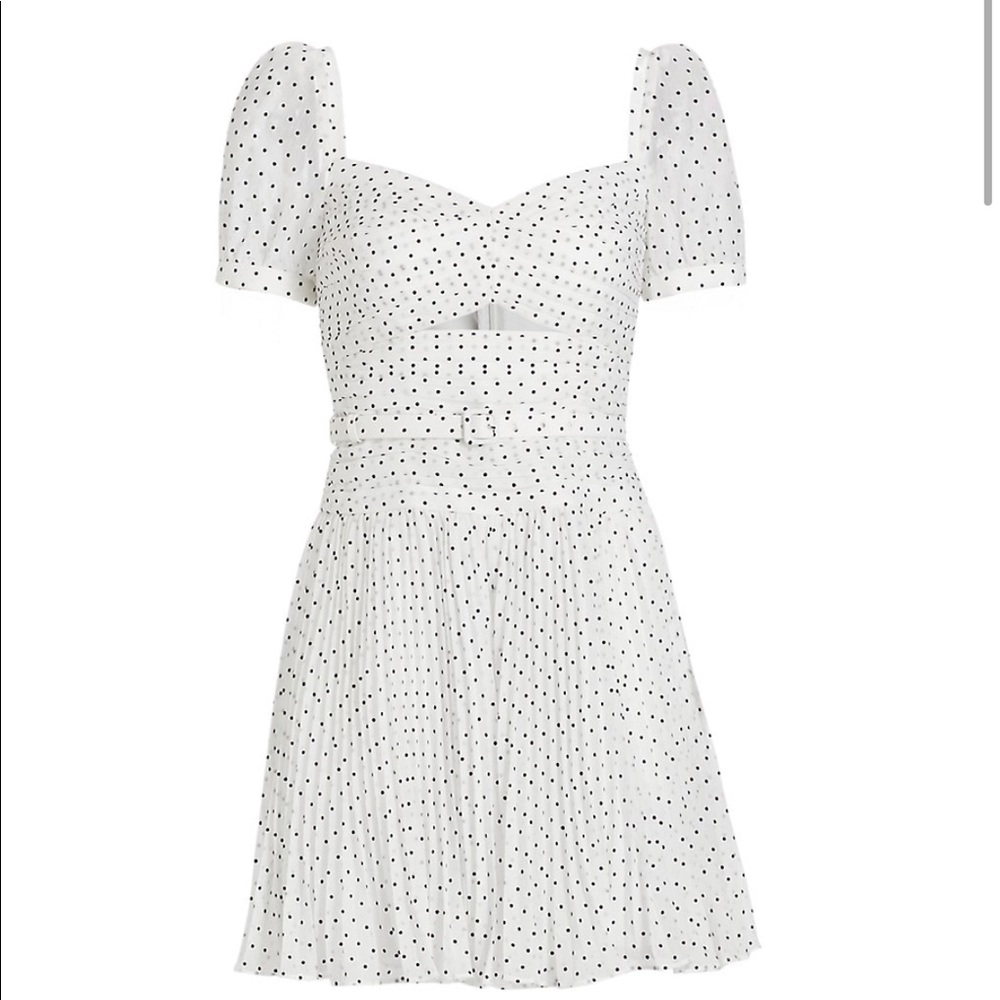 Self-Portrait White Polka Dot Dress